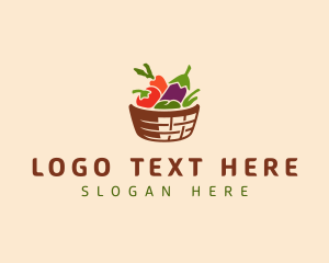 Food - Vegetarian Food Basket logo design
