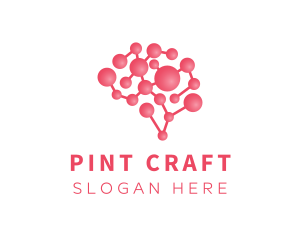 Pink Brain Science logo design