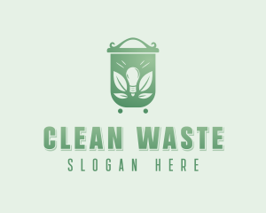 Light Bulb Waste Disposal logo design