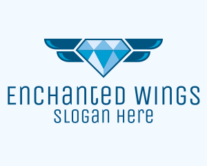 Blue Winged Diamond  logo design