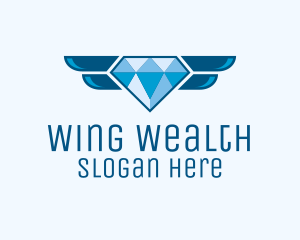 Blue Winged Diamond  logo design