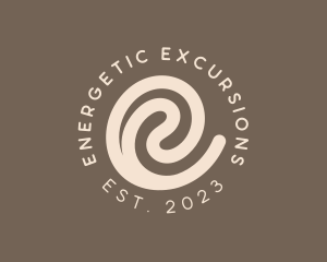 Coffee Swirl Café Letter E logo design