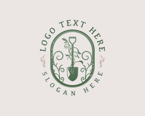 Botanical Vineyard Shovel logo