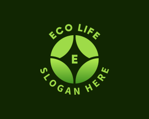 Eco Wellness Leaf logo design