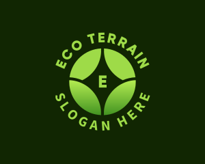 Eco Wellness Leaf logo design