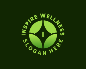 Eco Wellness Leaf logo design