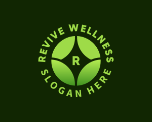 Eco Wellness Leaf logo design