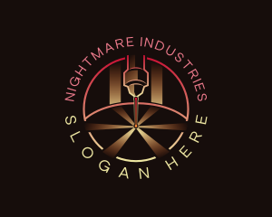 Laser Industrial CNC logo design