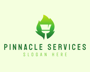 Organic Brush Leaf logo
