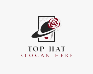 Elegant Floral Hat logo design