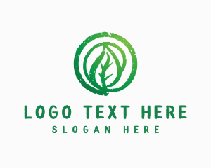 Grainy Natural Leaf logo