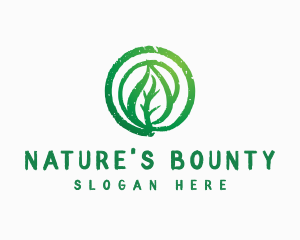 Grainy Natural Leaf logo design