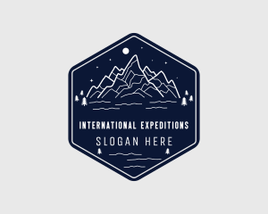 Moon Mountain Night  logo design