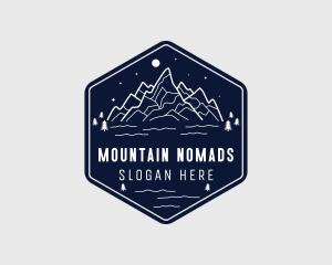 Moon Mountain Night  logo design