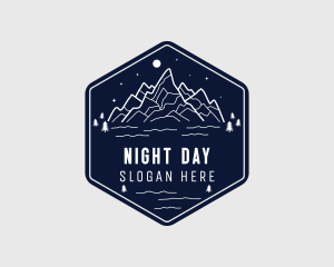 Moon Mountain Night  logo design