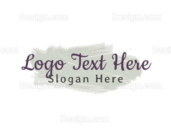 Watercolor Stroke Wordmark Logo