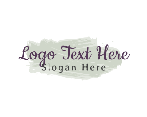 Watercolor Stroke Wordmark logo