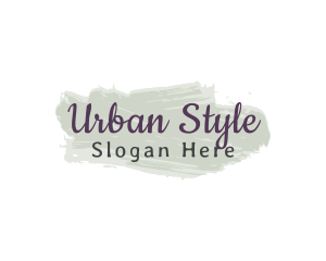 Watercolor Stroke Wordmark logo