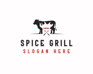 Beef BBQ Grill logo design