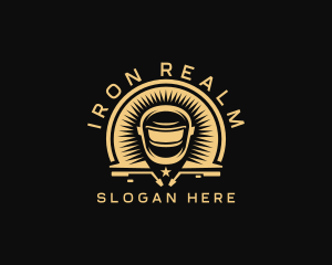 Hipster Welding Machinist logo
