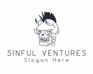 Punk Evil Skull logo