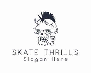 Punk Evil Skull logo design