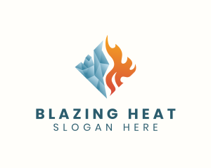 Fire Ice Cooling logo design