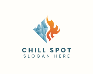 Fire Ice Cooling logo design