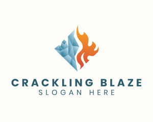 Fire Ice Cooling logo design