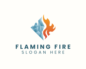 Fire Ice Cooling logo design