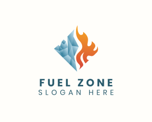 Fire Ice Cooling logo design