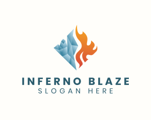 Fire Ice Cooling logo design