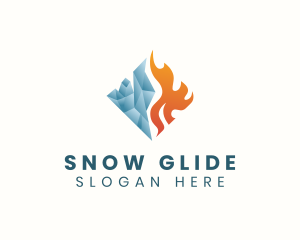 Fire Ice Cooling logo design