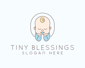 Cute Infant Baby logo design