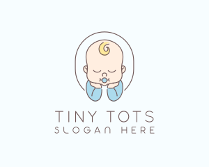 Cute Infant Baby logo design