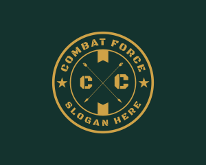 Army Military Badge logo design
