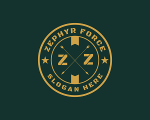 Army Military Badge logo design