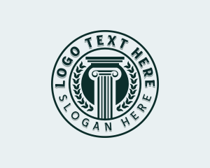 Column Pillar Wreath logo