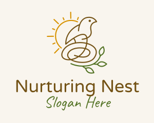 Sun Bird Nest  logo design