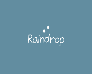 Raindrops Doodle Handwriting logo design