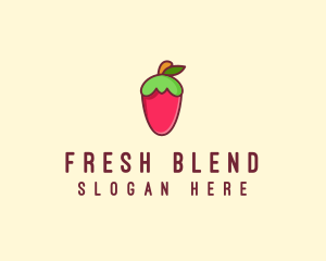 Strawberry Fruit Flavor logo design