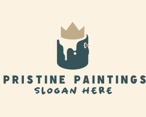 Paint Bucket Crown logo design