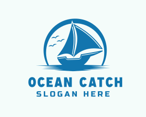 Ocean Boat Sailing logo design