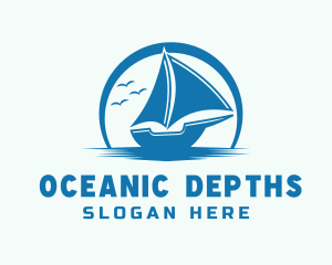 Ocean Boat Sailing logo design