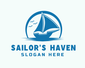 Ocean Boat Sailing logo design