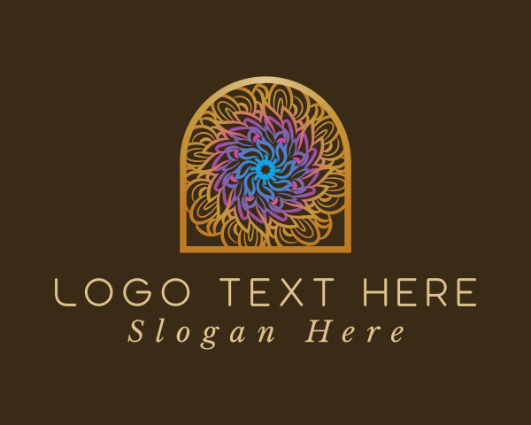 Gold Mandala Arch logo