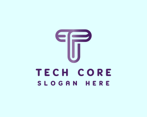 Modern Tech Firm Letter T logo design