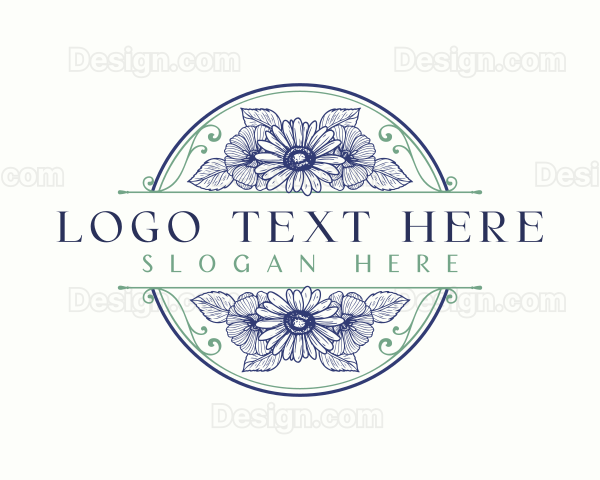 Feminine Daisy Flower Logo