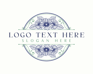 Feminine Daisy Flower logo