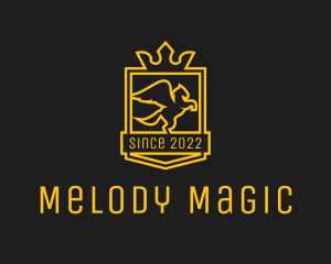Golden Royal Pegasus Crest logo